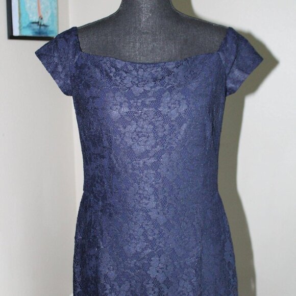 Lauren Ralph Lauren Luiana Lace Overlay Evening 8 - Picture 8 of 9